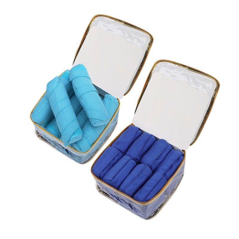 12Pcs Deep Blue Hair Rollers Sleep Styler Kit Long Cotton Curlers Diy Styli W6J6