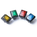 4pcs 6 Pin On/Off/On Rocker Toggle Push Switch Illuminated 250V 125V AC