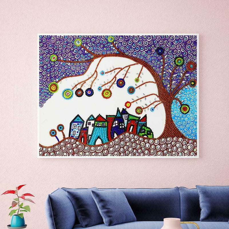 5D DIY Special Shaped Diamond Painting Tree Cross Stitch Mosaic Craft Kits