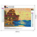 5D DIY Full Drill Diamond Painting Sunset Seaside Cross Stitch Embroidery