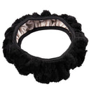 Fluffy fur plain steering wheel car cover car truck suv elegent washable -