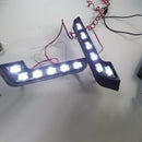 1X(2pcs Car L-Type Daytime Running Light 12 Led Lamp Bead Driving Lights Fo