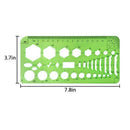 6 Pack Clear Green Plastic Measuring Template Ruler for Home Office and School