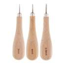1 Set 3/4/5mm Leather Craft Stitching Awl for Sewing Leather Diamond Point
