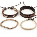 Unisex Fashion Vintga Brand Handmade Woven Wooden Beads Bracelet A