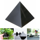 Natural 40mm Reiki Energy Black Obsidian Pyramid Crystal Protective Healing