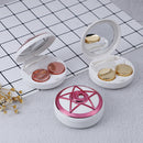 Circle Contact Lens Box Diamond With Mirror Travel Portable Case StoragME