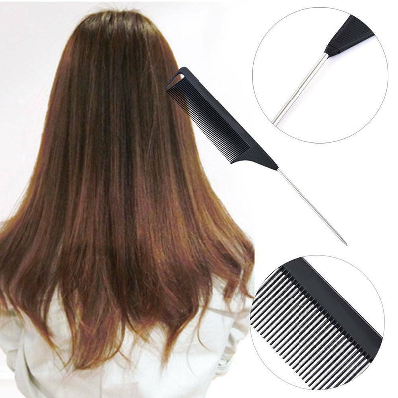 1X Fine Spaced Teeth Comb For Sectioning Parting Lifting Rat Tail Hair Comb New.