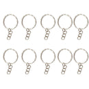 20 Pcs Bulk Split Metal Key Rings Keyring Chain Blanks With Link Chains For DIY