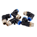 5pcs Pneumatic 8mm to 1/4" PT Male Thread 90 Degree Elbow Pipe Quick Fittin Y8X3