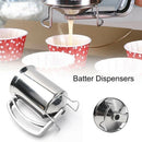 Handheld Pancake Batter Dispenser with Lid Stainless Steel Professional Bat