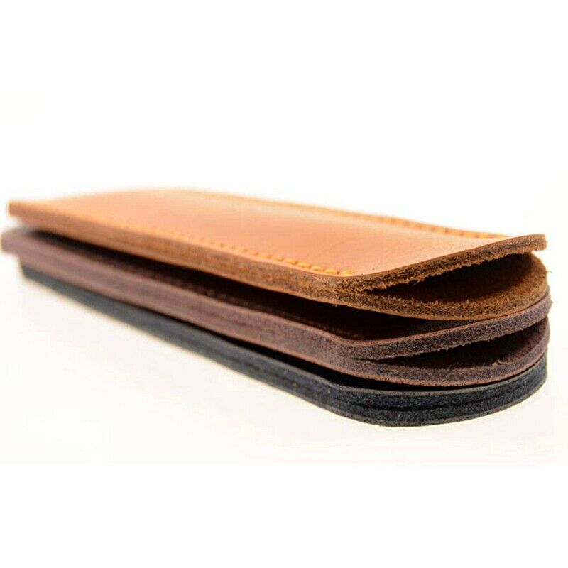 3 Pcs Leather Single Pen Sleeve Case Holder Set for Students Businessman Ar Z3N6