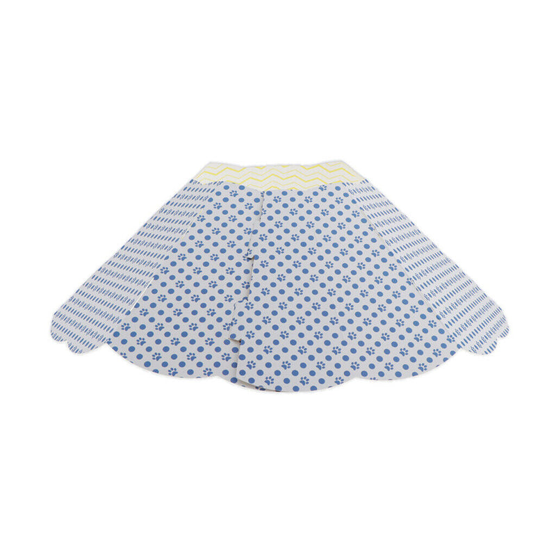 2x Pet Anti-bite Paper Collars Dog Resuable Collapsible Collar Paw Pattern-L