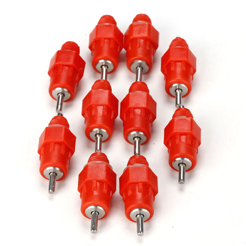10x Hot Push Nipple Cup Poultry Chicken Bird Quail Drinker Waterer