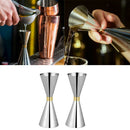 2 Pcs Stainless Steel Double Jigger Cocktail Jigger Bar Measure Cup 45&60ml