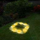 LED Square Solar Ground Light Outdoor Garden Path Buried Lamp (Warm Light) A