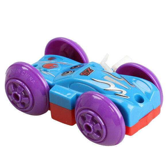 Somersault Bounce Cars Two-sided Pattern Clockwork Funny Toys Gift #gib
