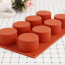 8 Holes Round Silicone Cake Mold Handmade Baking Cupcake Soap Maker Mold