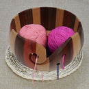 Wood Yarn Storage Bowl for Knitting, Crochet for Moms, Handmade Wooden Bowl 15cm