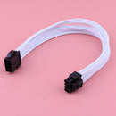 PC 8-pin(4+4pin) CPU Sleeved Extender Cable Power Extension Wire White (30cm)
