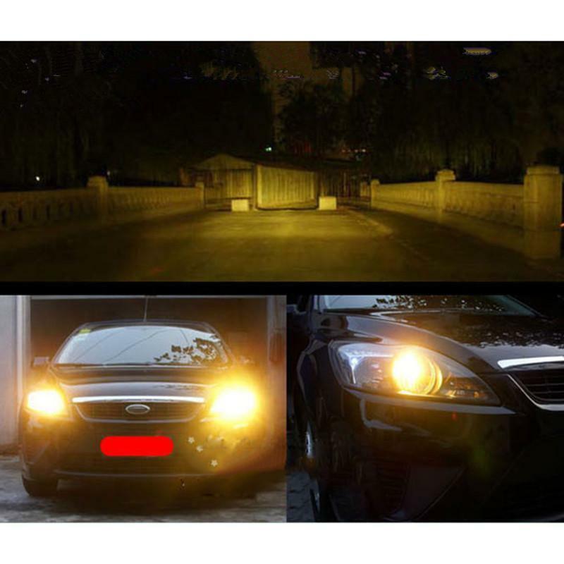 2PCS Car Vehicle H3 100W Hyper Yellow Halogen HeadLight Bulb High Beam Fog Lamp