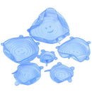 Silicone Stretch Lids 6 Pack Different Size Stretchable Food Covers for