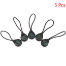 5 Pcs Black Compass Zipper Pull With Strap For Backpack Garment Accessor JR