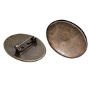 20x mixed color Brooch Blank Lapel Pin Badge Base Pin-Back Bezel Base 4x3cm