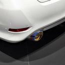 Burnt Blue Bent Stainless Steel Car Exhaust Tip Muffler Tail Pipe Silencer