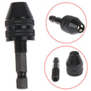 0.3-3.6mm Keyless Drill Chuck Screwdriver Impact Driver Adaptor 1/4" Sh Gw