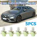 5pcs T5 B8.4D Halogen Car Gauge Bulbs for Dash Instrument Light (Green)