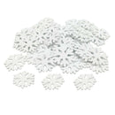 200pcs Wooden Snowflake Embellishments Pieces Home Party Decors Crafts Gifts