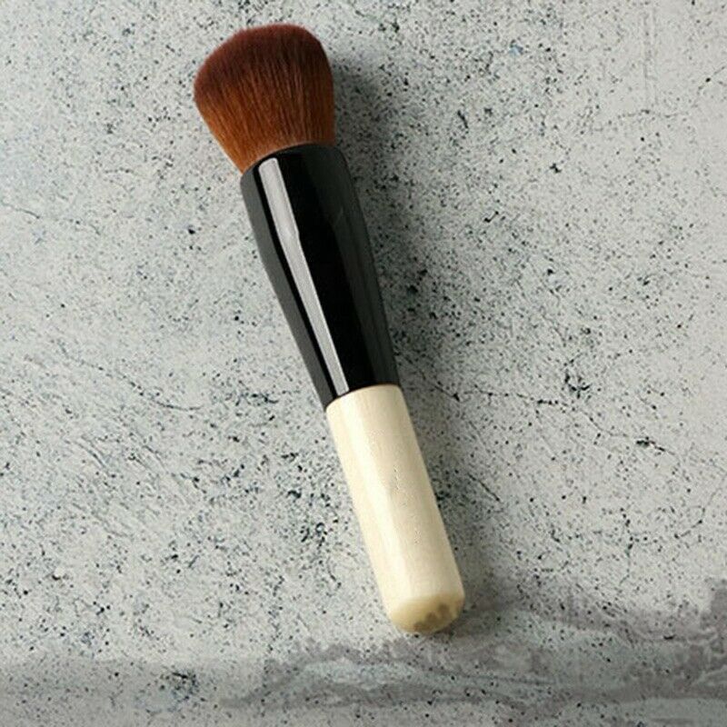Powder Makeup Brush Wood Handle Dense Soft Round Bristle Full Coverage Face H1O7