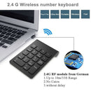 Wireless 2.4GHz 18 Keys Number Pad Numeric Keypad Keyboard for Laptop PC &  W3N2