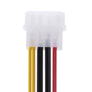 2pcs 4-Pin Molex to 3-Pin fan Power Cable Adapter Connector 12v*2 / 5v*2 A