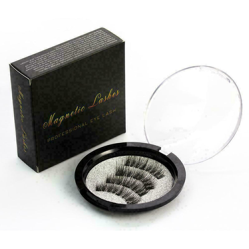 4PCS/Pair Triple Magnetic Eyelashes Handmade Reusable False Eye Lashes Supp X8H6