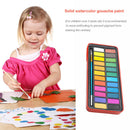 24 Colors Solid Watercolor Paint Set Kids Art Drawing Water Color Pigment A