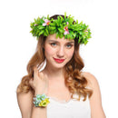 Headdress Garland Seaside Resort Holiday Fresh Grass Plastic Handmade Fabri