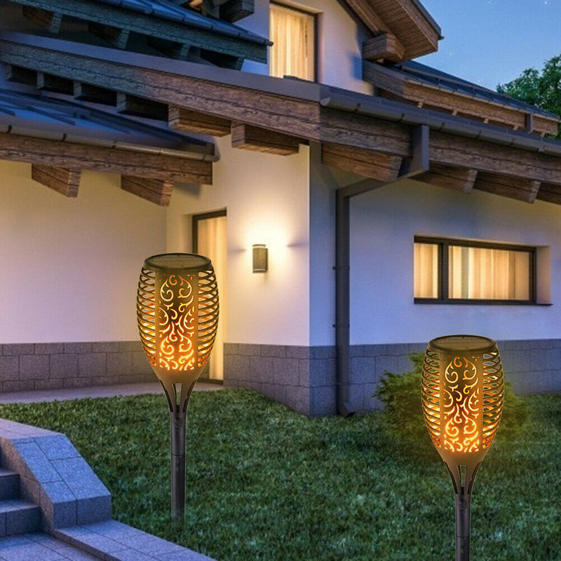Outdoor Garden Solar Flame Light Waterproof LED Torch Lamp for Yard (1pc)