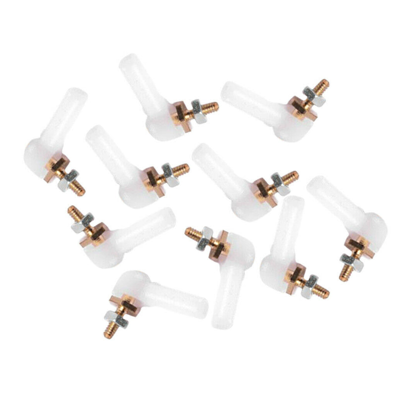10Pcs Link Rod End Joint Aluminum M3 Metal Ball End Head Holder Tie for 1/10 RC