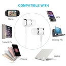 Universal In-Ear Earbuds Headsets Music Earphones 3.5mm Headphone (White) A