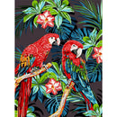 Painting By Numbers Kit DIY Parrot Flower Hand Paint Canvas Oil Art Picture