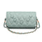 Women Love Lattice Pattern Crossbody Bag PU Shoulder Totes Handbag (Green)