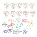 70Pcs Cartoon Shape Bookmark Metal Binder Paper Clips Clamp School Stationery