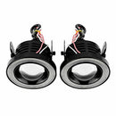 2pcs Car Angel Eye COB Halo Ring LED DRL Projector Len Fog Driving Light NEW