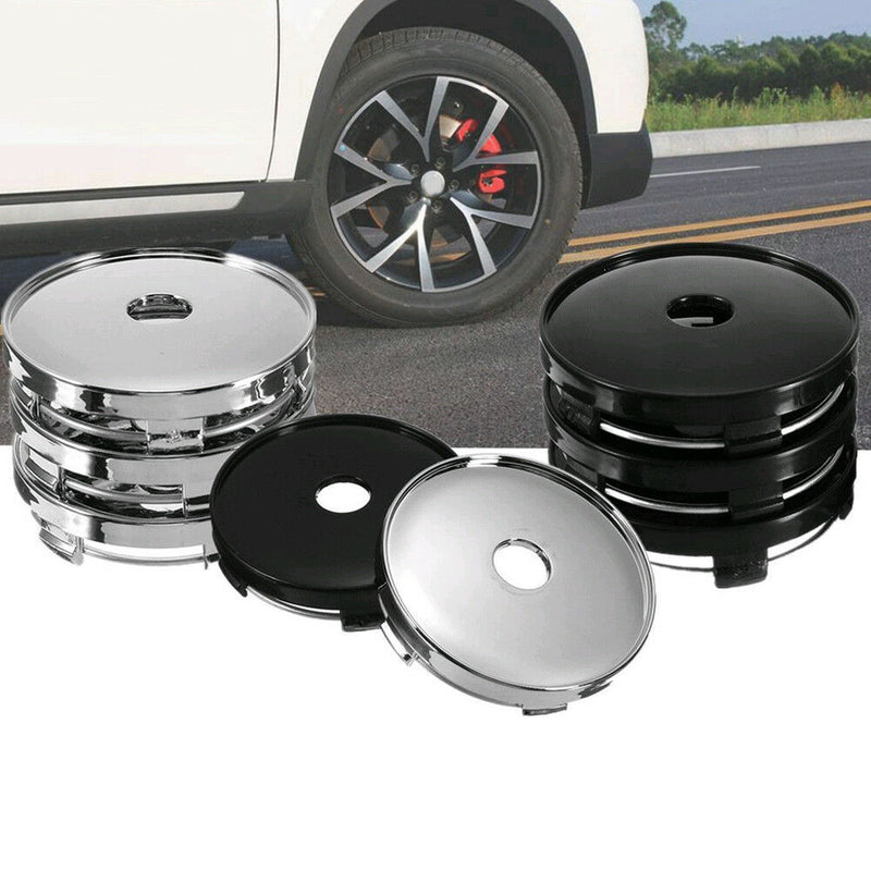 60mm ABS Universal Car Wheel Tire Rims Center Hub Caps Cover Decorative 4pcs