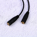 3.5mm stereo headphone audio male to 2 female y splitter cable w/volume&cont Ew