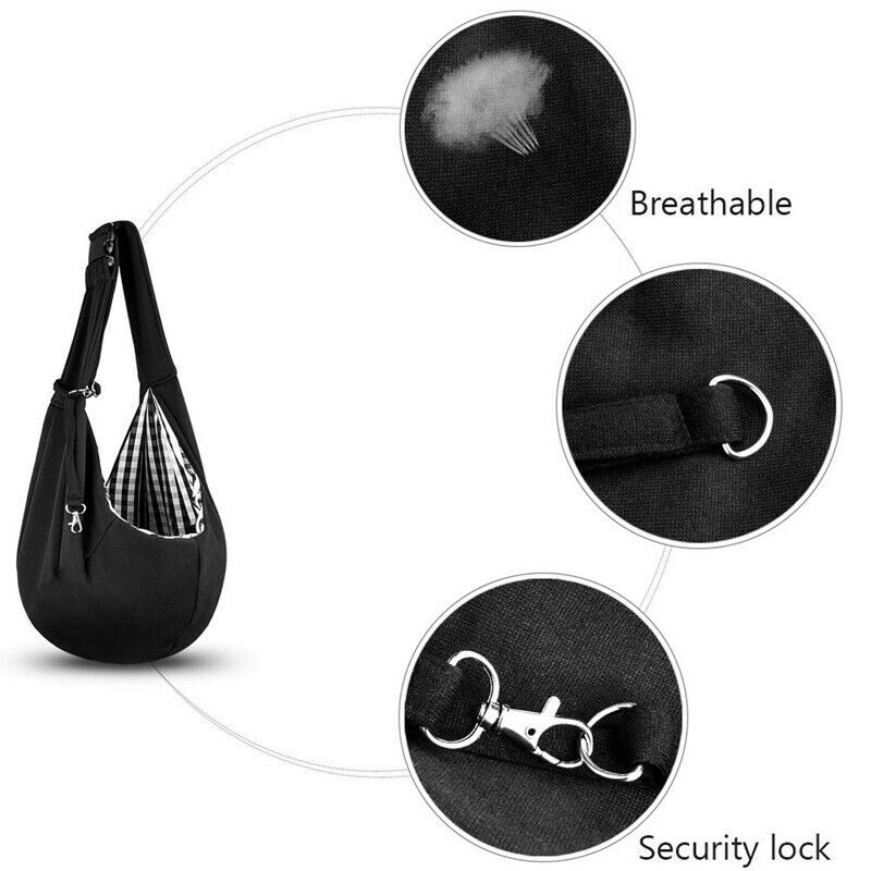 Pet Carrier, Hand Free Sling Adjustable Padded Strap Tote Bag Breathable Sh
