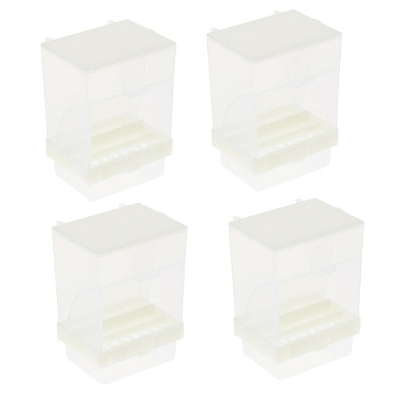 4x No Mess Bird Feeder Parrot Integrated Automatic Feeder for Budgerigar Canary