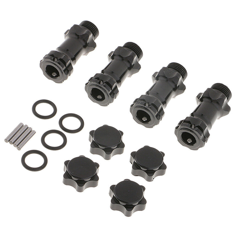 Wheel 17mm Hex Hub 30mm Extension Adapter Combiner for 1/8 HSP RC Car Black